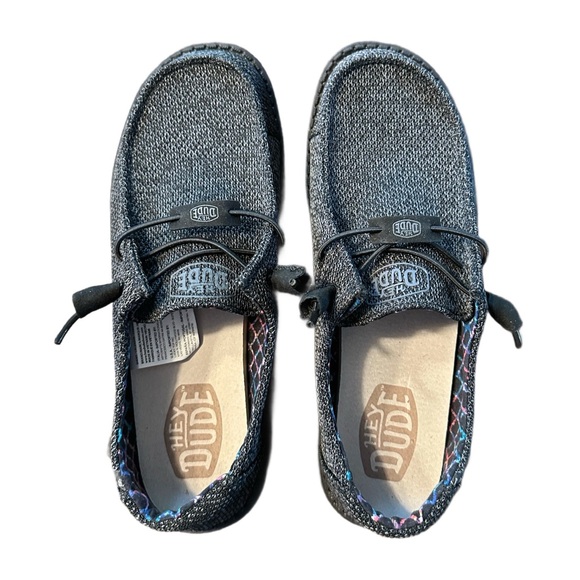 Women’s HEY DUDE Wendy Sox Black Slip-on Loafers - Size 8 - NWOT - Picture 2 of 11